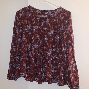 Floral American Eagle top